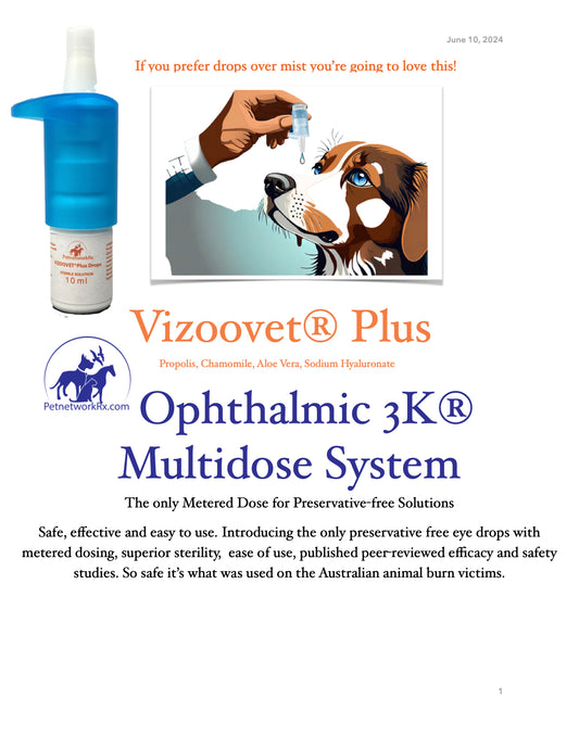 Vizoovet®Plus Gotas Lubricantes para Ojos con AH Frasco 11 ml Sin Conservantes