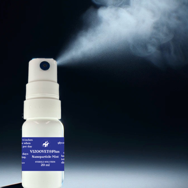 Q: What is VIZOOVET® PLUS Nanoparticle Mist?
A: VIZOOVET® PLUS Nanoparticle Mist is the first nanoparticle eye drop specifically designed for pets, using advanced technology to enhance delivery and effectiveness in treating eye conditions in dogs, cats, and horses.

Q: How does nanoparticle technology work in pet eye drops?
A: Nanoparticle technology in VIZOOVET® PLUS increases drug penetration at the target site and prolongs drug effectiveness with lower doses, offering better results 