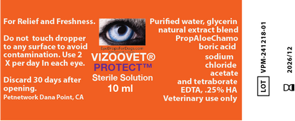 VIZOOVET PROTECT™  Eye Drops with Hyaluron (HA) 10ml Standard bottles