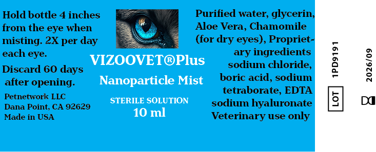 Vizoovet@Plus Eye Lubricant Nanoparticle Mist with Hyaluron (HA) 10ml