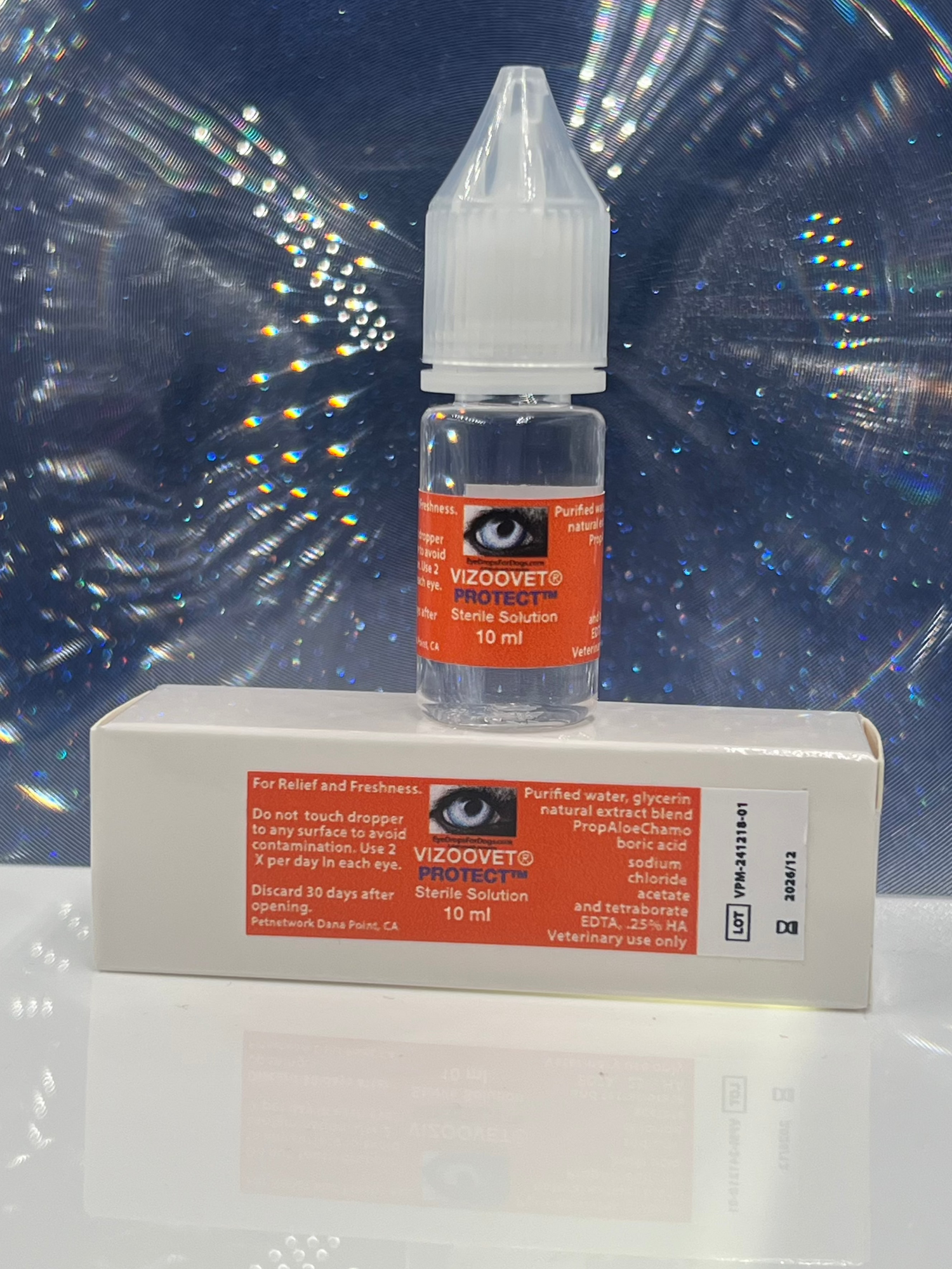 VIZOOVET PROTECT Eye Drops with Hyaluronate for Pets, 10 mL