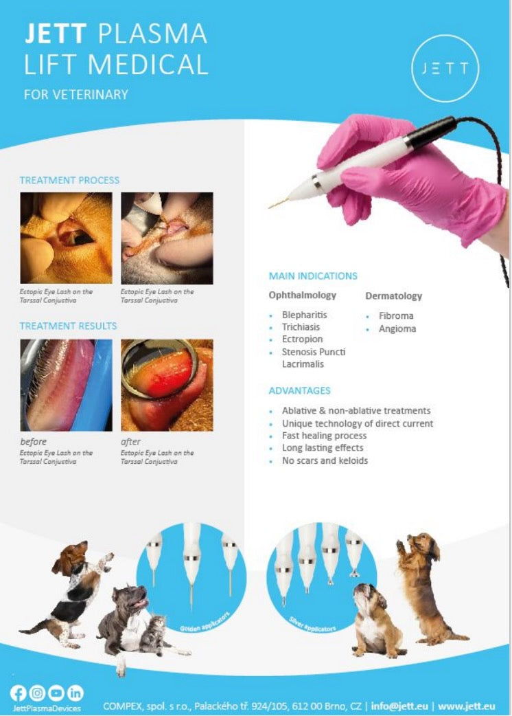 Jett Plasma Vet Indications in Veterinary Ophthalmology